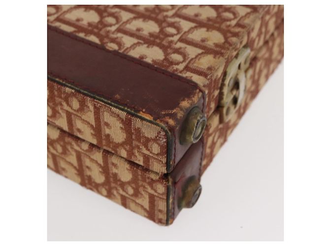 Baule in tela Trotter Christian Dior Rosso Oro Auth BAZ436 D'oro - vista 15