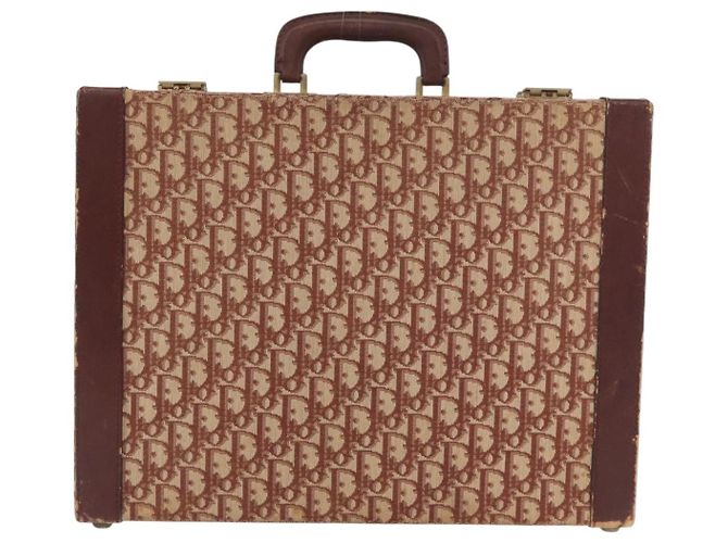 Baule in tela Trotter Christian Dior Rosso Oro Auth BAZ436 D'oro - vista 2