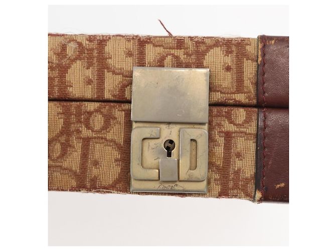Baule in tela Trotter Christian Dior Rosso Oro Auth BAZ436 D'oro - vista 9