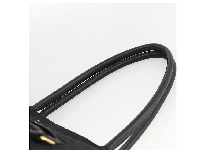 Borsa Tote Prada in nylon nero e oro Auth YKZ773 D'oro - vista 8