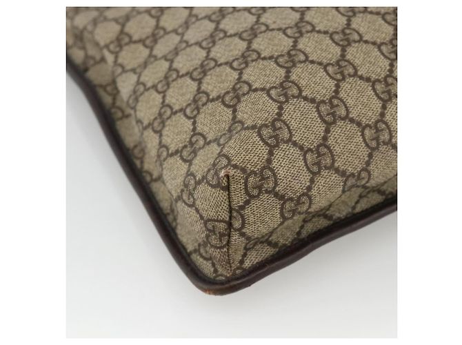 Gucci Borsa a Spalla GG Supreme PVC Beige Argento 92560 Auth ka3837 - vista 14
