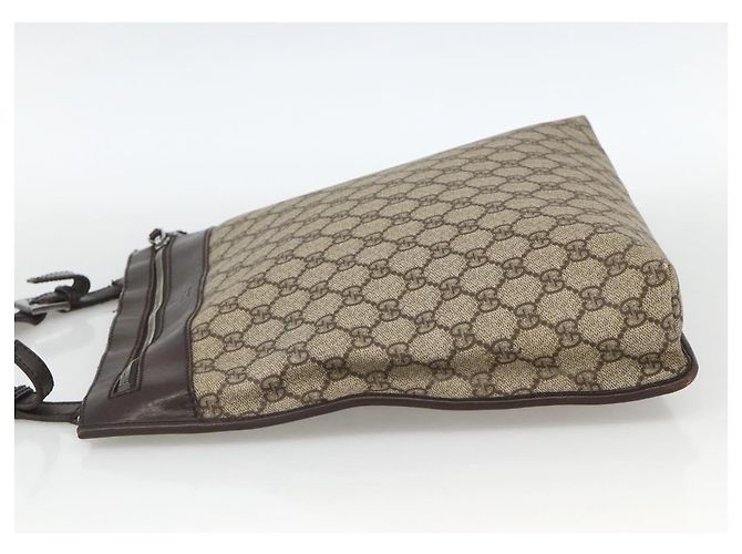 Gucci Borsa a Spalla GG Supreme PVC Beige Argento 92560 Auth ka3837 - vista 3