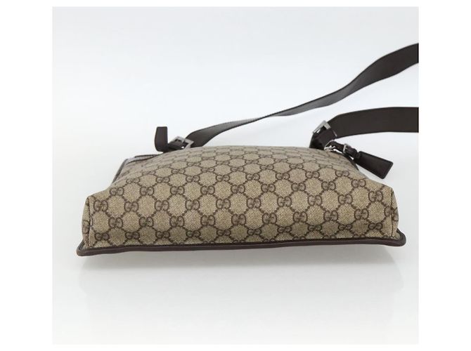 Gucci Borsa a Spalla GG Supreme PVC Beige Argento 92560 Auth ka3837 - vista 5