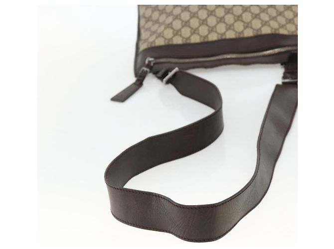 Gucci Borsa a Spalla GG Supreme PVC Beige Argento 92560 Auth ka3837 - vista 7