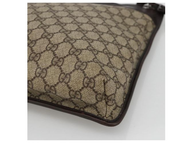Gucci Borsa a Spalla GG Supreme PVC Beige Argento 92560 Auth ka3837 - vista 9
