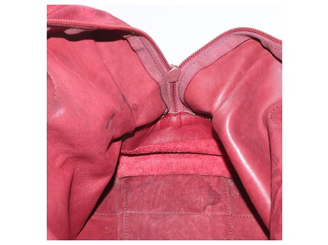 LOEWE Borsa a Mano Anagram in Pelle Scamosciata Bordeaux Oro Auth bs34369 D'oro Bordò - vista 17