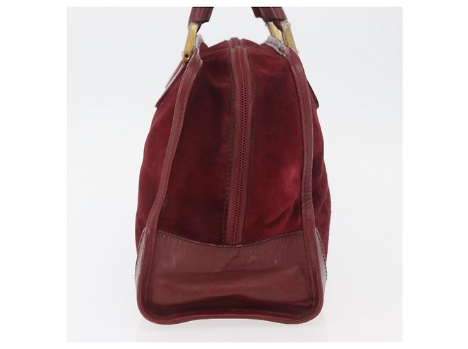 LOEWE Borsa a Mano Anagram in Pelle Scamosciata Bordeaux Oro Auth bs34369 D'oro Bordò - vista 3