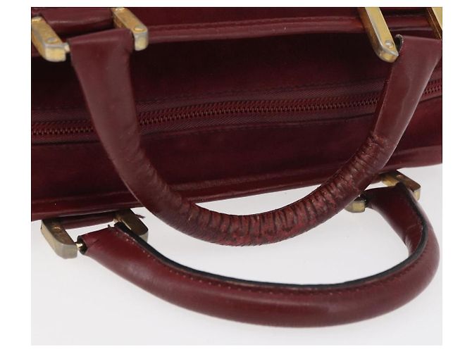 LOEWE Borsa a Mano Anagram in Pelle Scamosciata Bordeaux Oro Auth bs34369 D'oro Bordò - vista 7