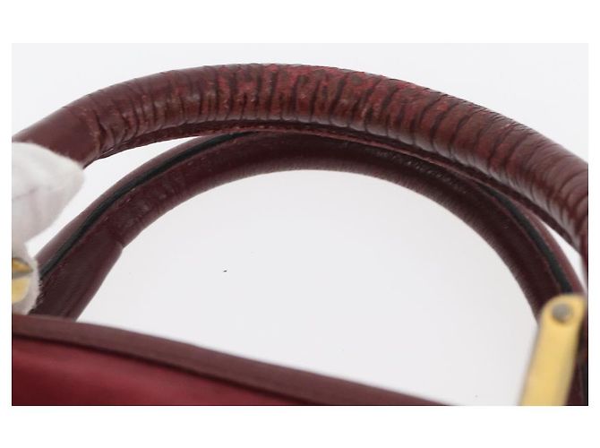 LOEWE Borsa a Mano Anagram in Pelle Scamosciata Bordeaux Oro Auth bs34369 D'oro Bordò - vista 8