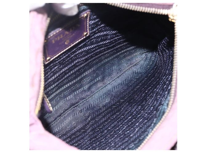 Borsa a Spalla PRADA in Nylon Viola Oro Auth fm5271 D'oro Porpora - vista 11