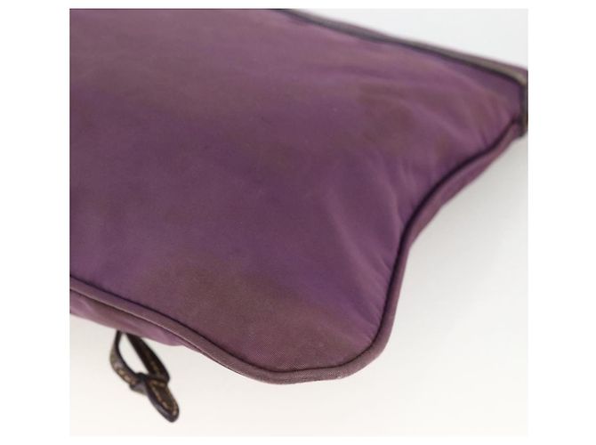 Borsa a Spalla PRADA in Nylon Viola Oro Auth fm5271 D'oro Porpora - vista 15