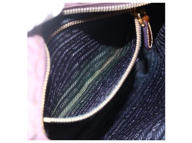 Borsa a Spalla PRADA in Nylon Viola Oro Auth fm5271 D'oro Porpora - vista 21