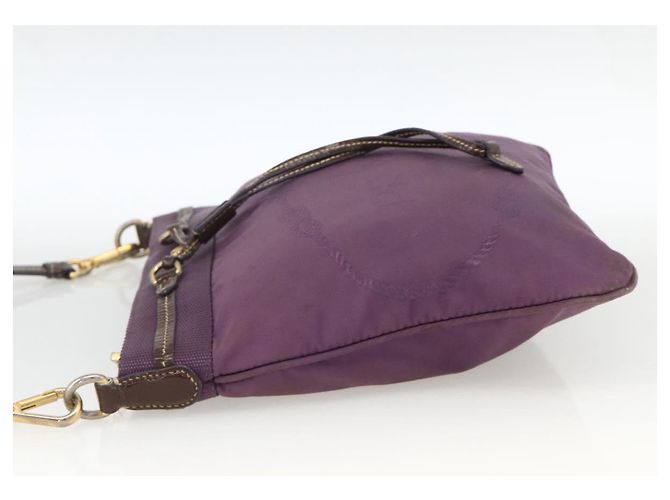 Borsa a Spalla PRADA in Nylon Viola Oro Auth fm5271 D'oro Porpora - vista 3