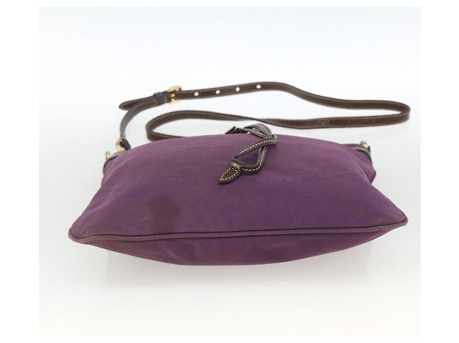 Borsa a Spalla PRADA in Nylon Viola Oro Auth fm5271 D'oro Porpora - vista 5