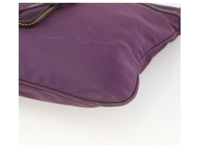 Borsa a Spalla PRADA in Nylon Viola Oro Auth fm5271 D'oro Porpora - vista 9