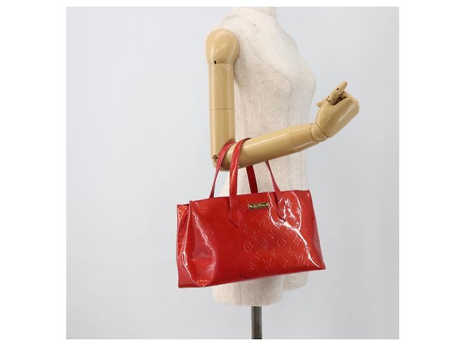 LOUIS VUITTON Borsa a Mano Monogram Vernis Wilshire PM Rose Pop M93643 Auth YKZ1574 Rosa - vista 21