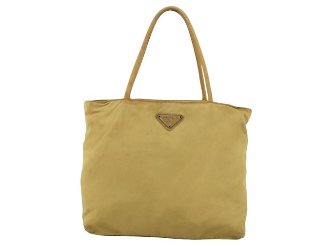 PRADA Borsa a mano in nylon gialla argento autentica 174791 Giallo - vista 13