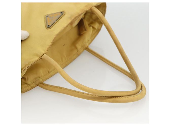 PRADA Borsa a mano in nylon gialla argento autentica 174791 Giallo - vista 7