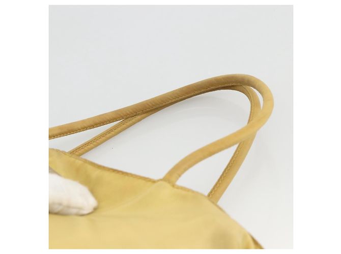 PRADA Borsa a mano in nylon gialla argento autentica 174791 Giallo - vista 8