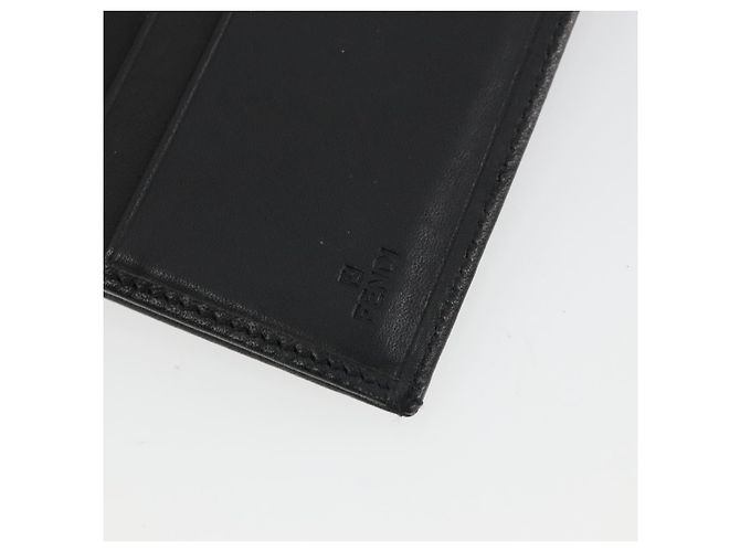 FENDI Cartera Larga de Lona Zucca Negra Marrón Auth am11263A Castaño Negro - vista 21