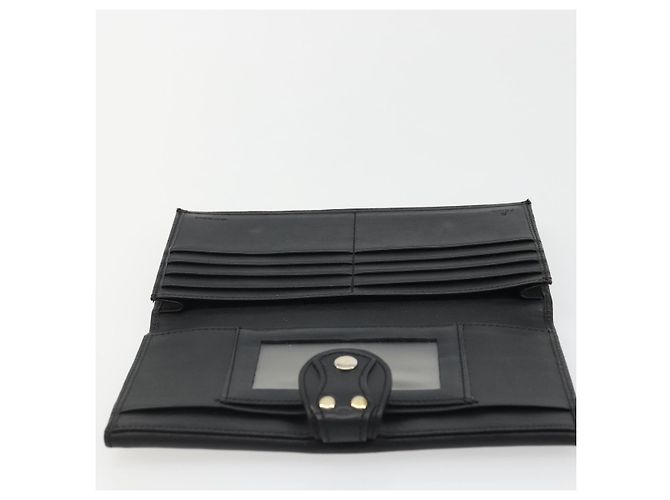 FENDI Cartera Larga de Lona Zucca Negra Marrón Auth am11263A Castaño Negro - vista 22