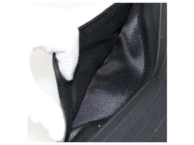 FENDI Cartera Larga de Lona Zucca Negra Marrón Auth am11263A Castaño Negro - vista 24