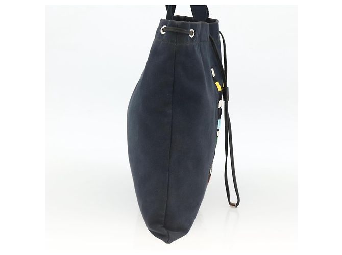 SAINT LAURENT Borsa Tote Kahala in Tela Blu Marina Auth YKZ306 Blu navy - vista 3