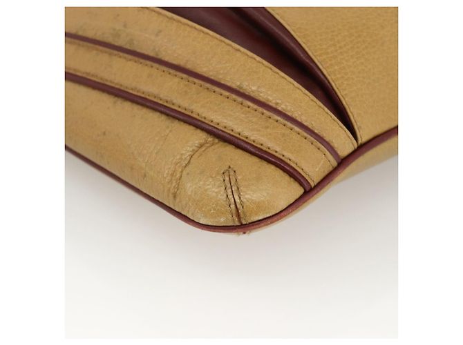 Borsa a Spalla Cartier in Pelle Beige Oro Auth hk3586 D'oro - vista 14