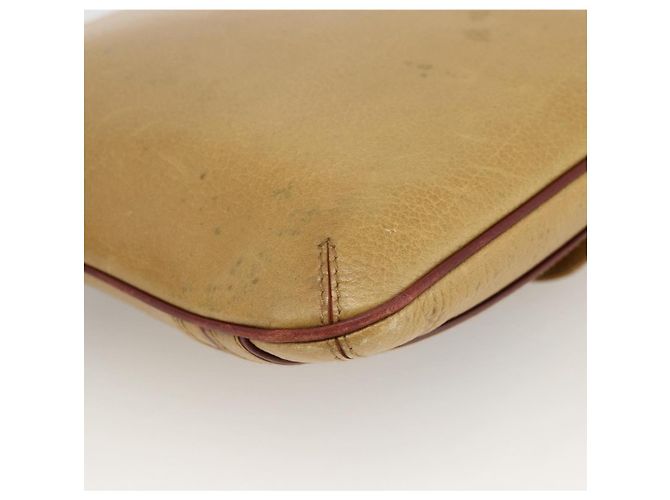 Borsa a Spalla Cartier in Pelle Beige Oro Auth hk3586 D'oro - vista 15