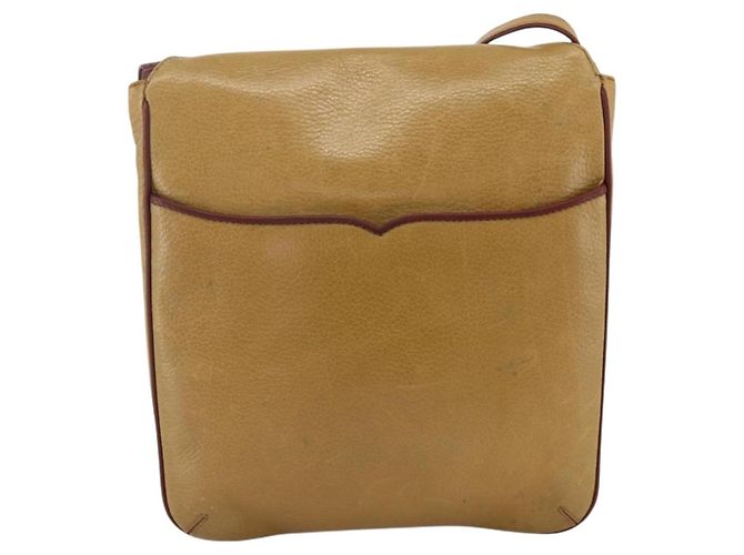 Borsa a Spalla Cartier in Pelle Beige Oro Auth hk3586 D'oro - vista 2