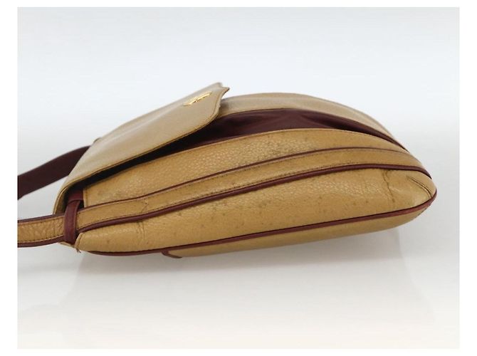 Borsa a Spalla Cartier in Pelle Beige Oro Auth hk3586 D'oro - vista 3