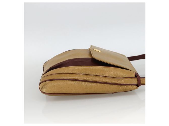 Borsa a Spalla Cartier in Pelle Beige Oro Auth hk3586 D'oro - vista 4