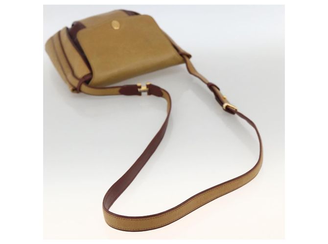 Borsa a Spalla Cartier in Pelle Beige Oro Auth hk3586 D'oro - vista 7