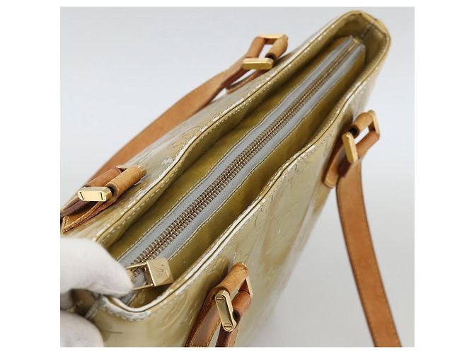 LOUIS VUITTON Monogram Vernis Houston Hand Bag Gris M91053 LV Auth AMZ150 Grey - view 6