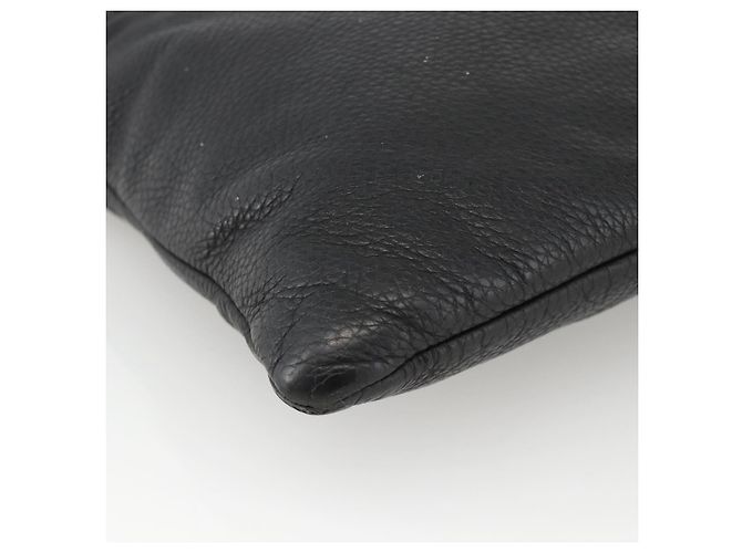 Borsa a Spalla in Pelle Nera e Argento PRADA Auth ka3716 Nero - vista 15