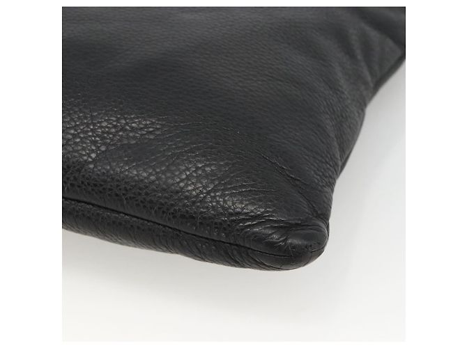 Borsa a Spalla in Pelle Nera e Argento PRADA Auth ka3716 Nero - vista 16