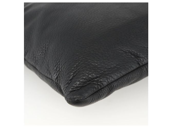 Borsa a Spalla in Pelle Nera e Argento PRADA Auth ka3716 Nero - vista 17