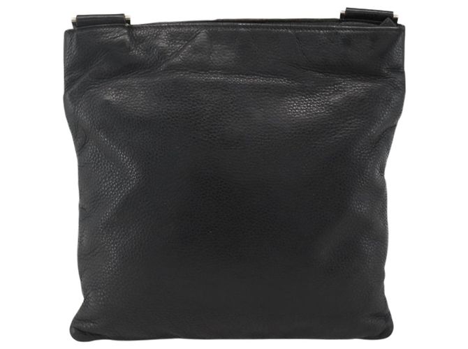 Borsa a Spalla in Pelle Nera e Argento PRADA Auth ka3716 Nero - vista 2