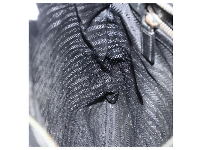 Borsa a Spalla in Pelle Nera e Argento PRADA Auth ka3716 Nero - vista 21