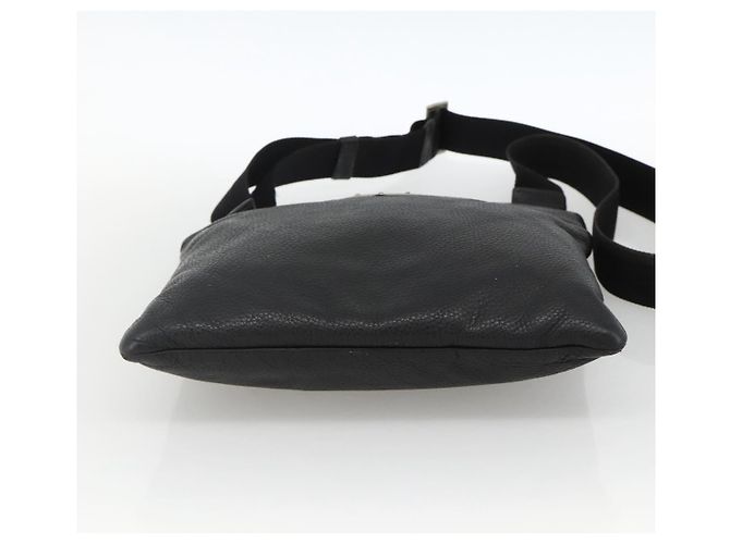 Borsa a Spalla in Pelle Nera e Argento PRADA Auth ka3716 Nero - vista 5
