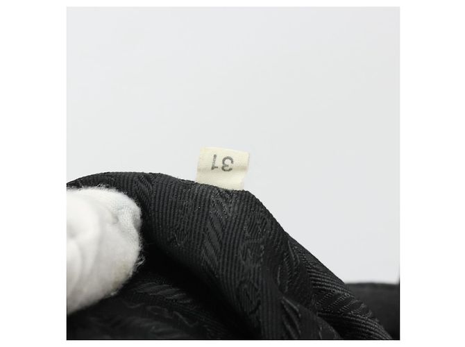 PRADA Borsa a Mano in Tela Argento Nero Auth 174853 - vista 12
