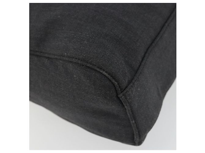 PRADA Borsa a Mano in Tela Argento Nero Auth 174853 - vista 17