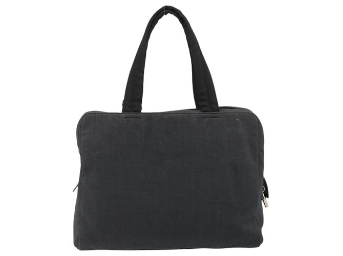 PRADA Borsa a Mano in Tela Argento Nero Auth 174853 - vista 2