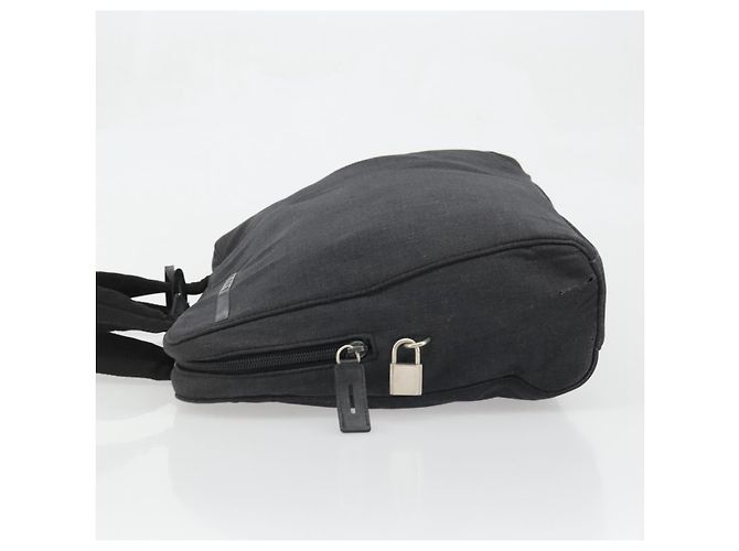 PRADA Borsa a Mano in Tela Argento Nero Auth 174853 - vista 4