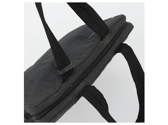 PRADA Borsa a Mano in Tela Argento Nero Auth 174853 - vista 6