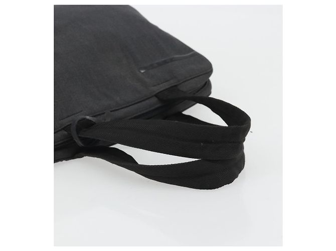 PRADA Borsa a Mano in Tela Argento Nero Auth 174853 - vista 7