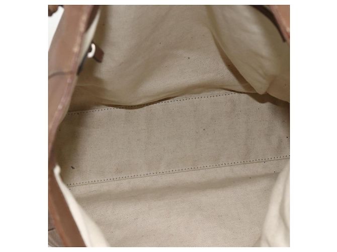 Gucci Borsa Tote in pelle marrone con dettagli argento 267903 Auth ka3676 - vista 11