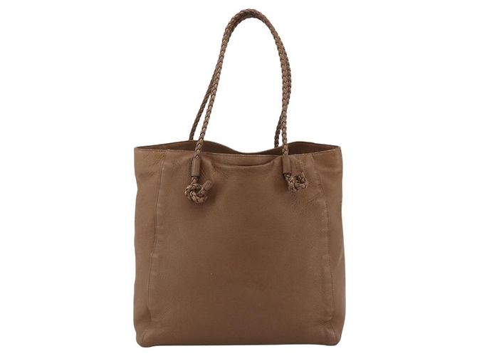 Gucci Borsa Tote in pelle marrone con dettagli argento 267903 Auth ka3676 - vista 2