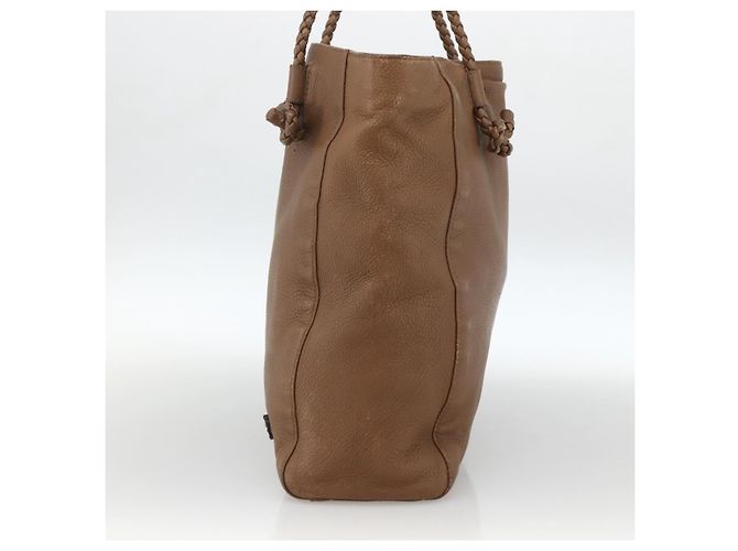 Gucci Borsa Tote in pelle marrone con dettagli argento 267903 Auth ka3676 - vista 4