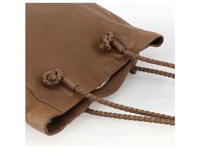 Gucci Borsa Tote in pelle marrone con dettagli argento 267903 Auth ka3676 - vista 6